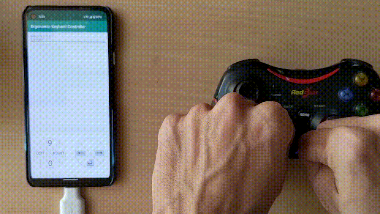 Hands-free style typing demonstration