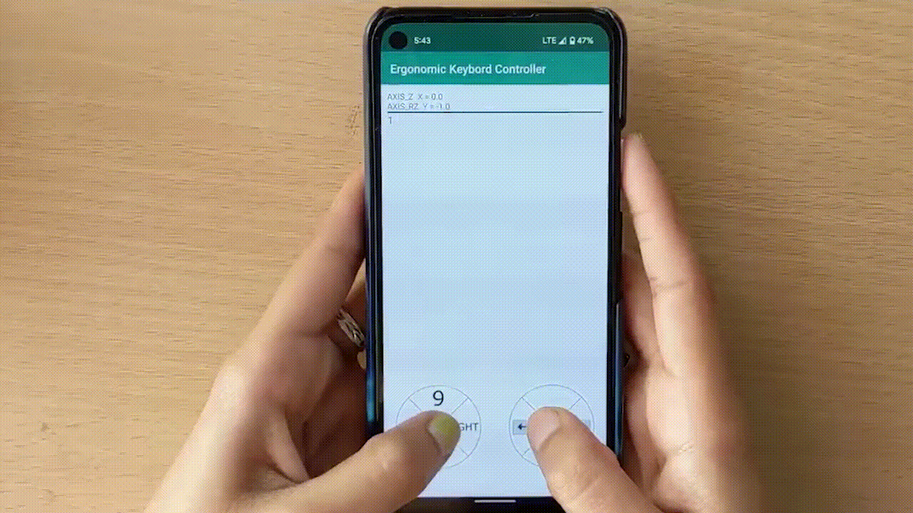 Touch typing demonstration