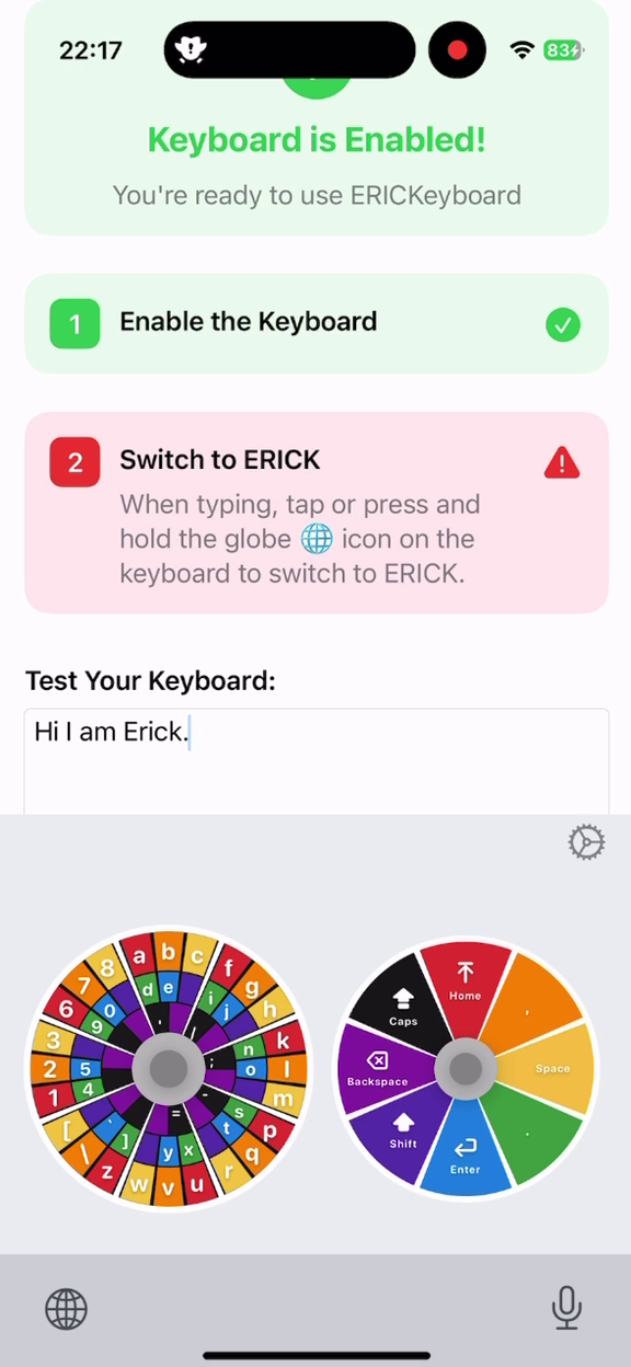 iOS keyboard
